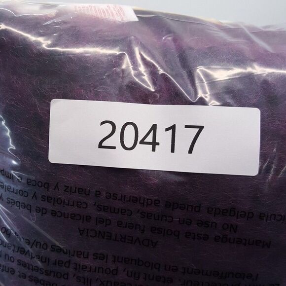 MARNI Brushed Wool Mohair Oversized Check Scarf Purple Black Fringe ITALY 100x30 - Picture 12 of 12